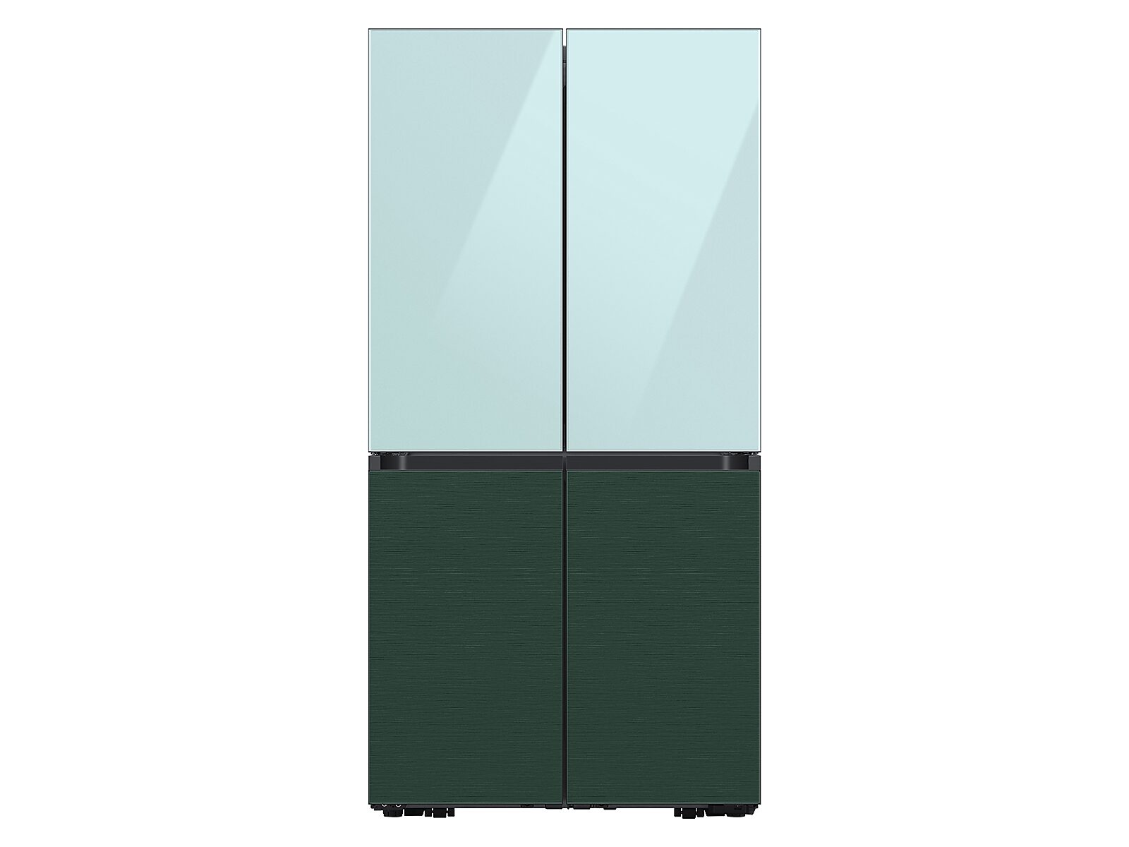 Bespoke 4-Door Flex™ Refrigerator Panel in Morning in Blue Glass - Top Panel(RA-F18DUUCM/AA)