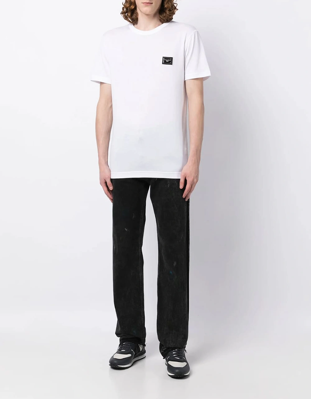Men's Dolce & Gabbana Plaque Logo T-Shirt White