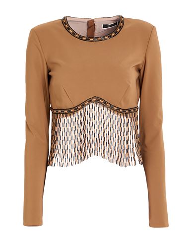 Woman Top Camel Size 4 Polyamide, Elastane