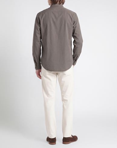 Man Shirt Taupe Size 40 Cotton