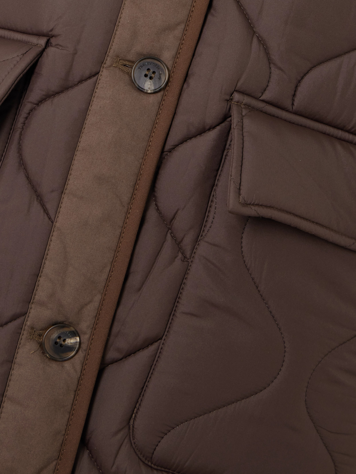 Teddy Quilted Shell Jacket - Brown