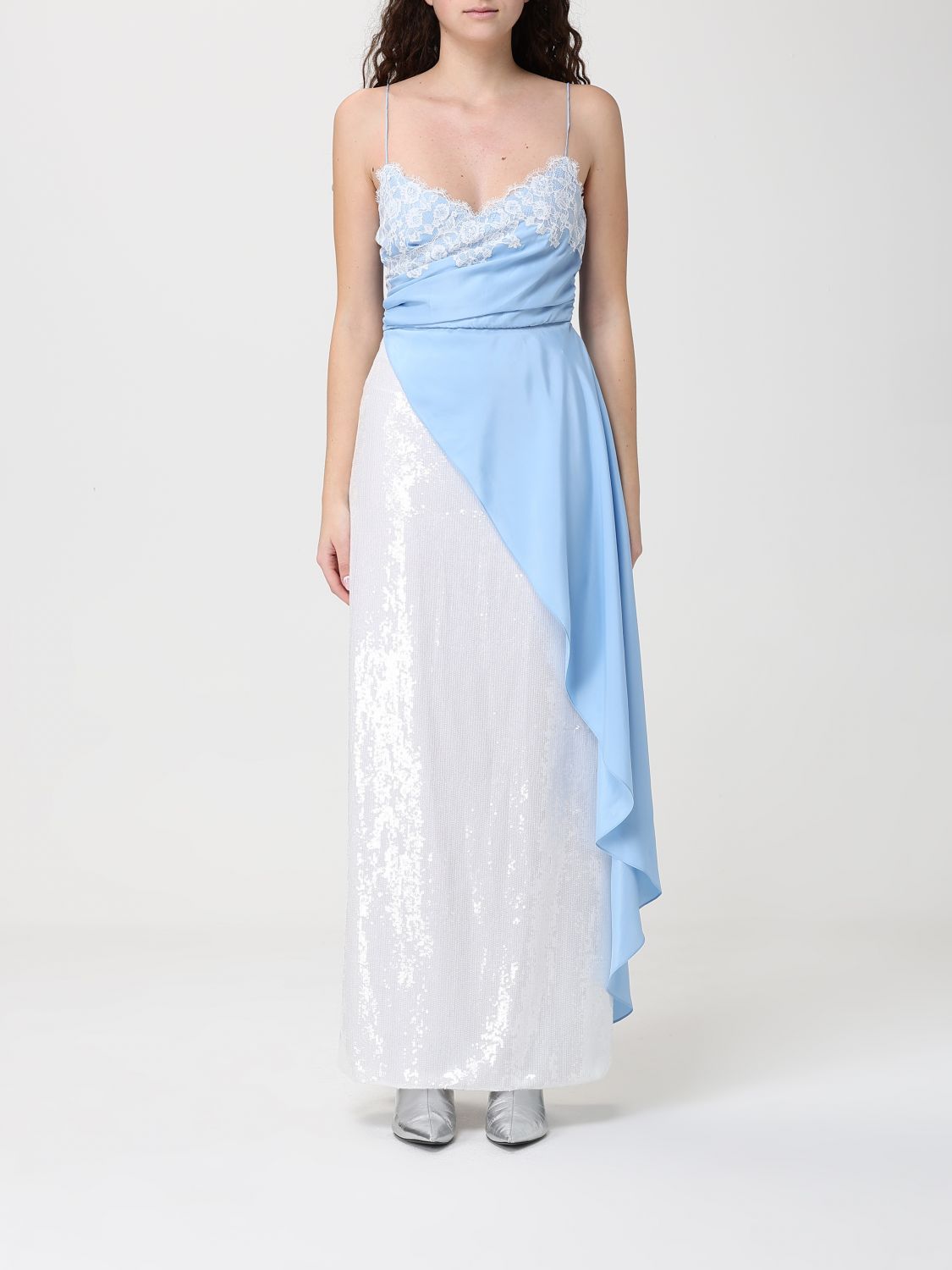Top Woman color Gnawed Blue