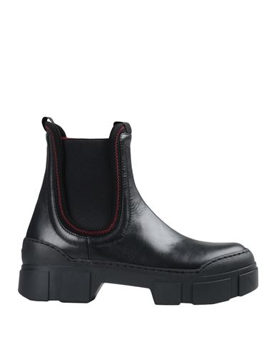 Vic Matiē Woman Ankle boots Black Size 10 Soft Leather, Textile fibers