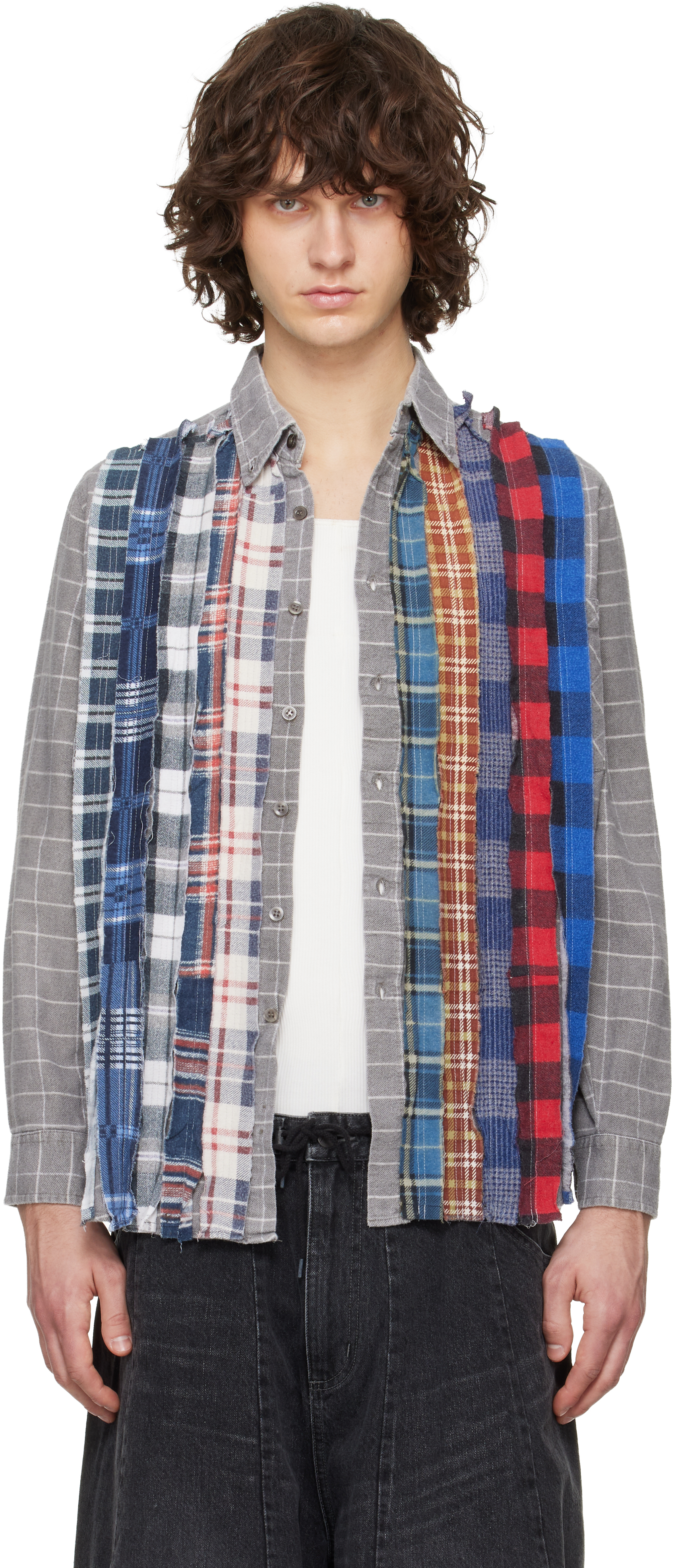 Multicolor Assorted Flannel Ribbon Shirt