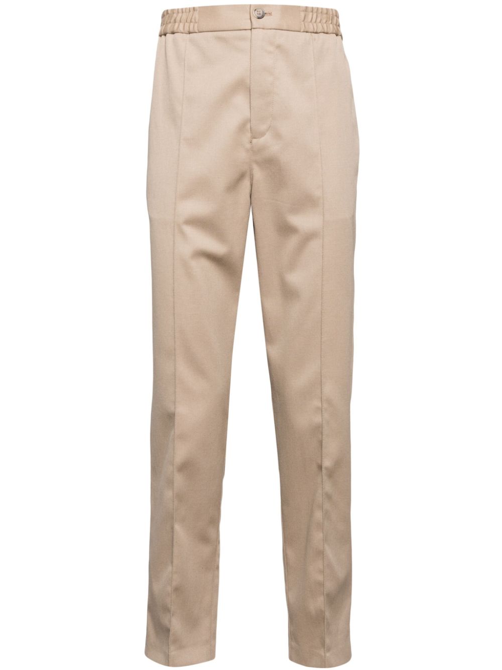 Pressed-crease straight trousers - Brown