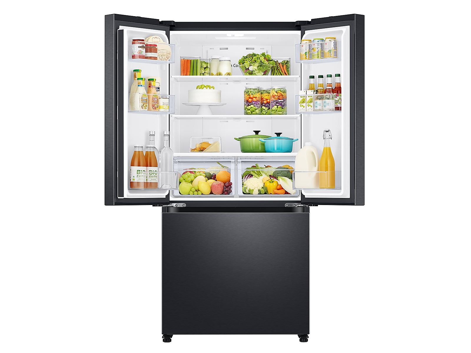 19.5 cu. ft. Smart 3-Door French Door Refrigerator in Black(RF20A5101B1/AA)