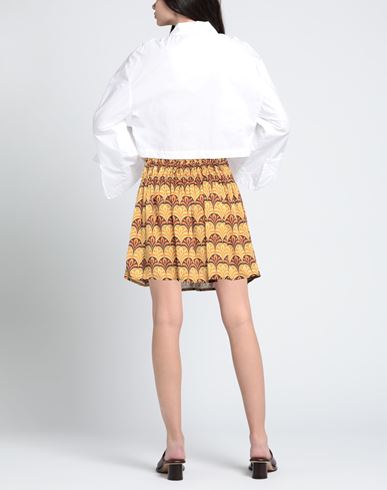 Woman Mini skirt Orange Size L Polyester