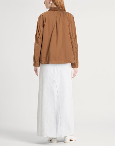 Woman Jacket Camel Size 2 Cotton, Elastane