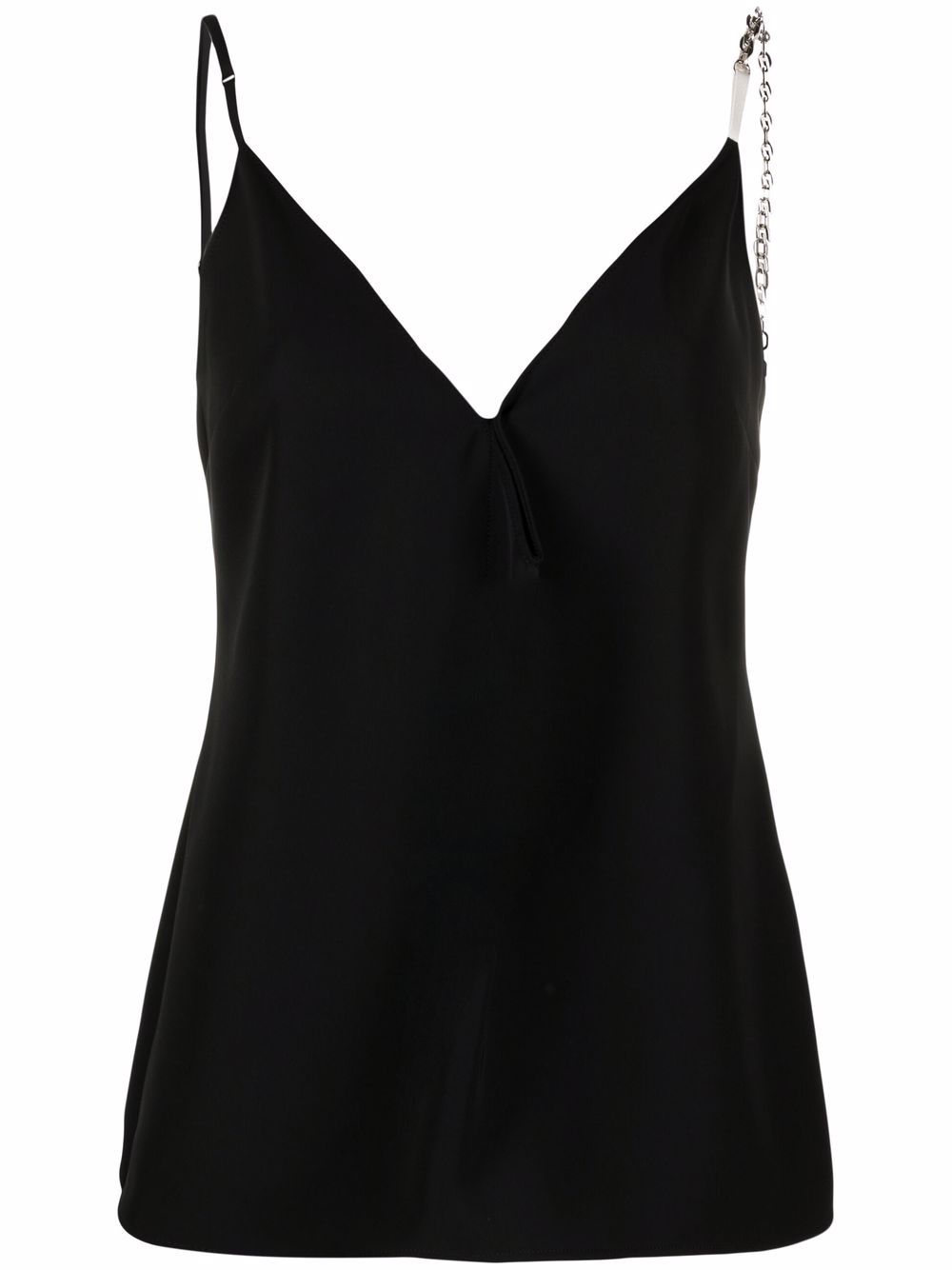 Chain-strap tank top - Black