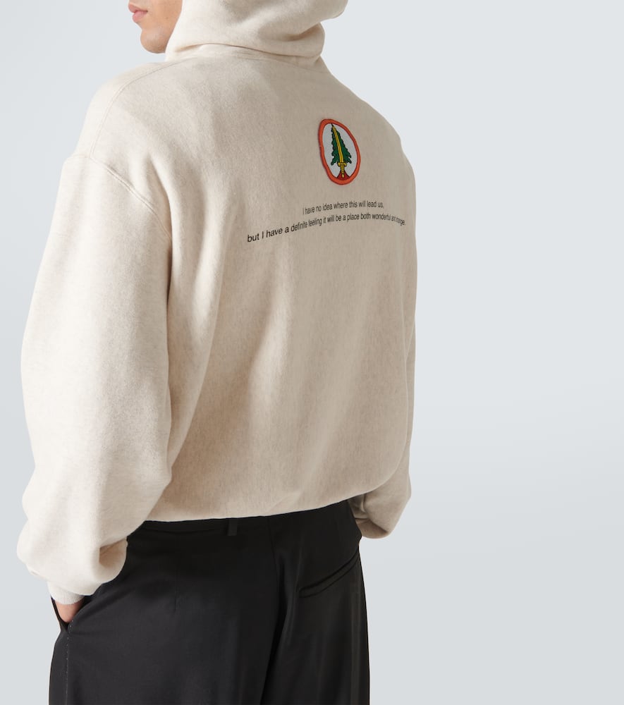 Printed cotton hoodie