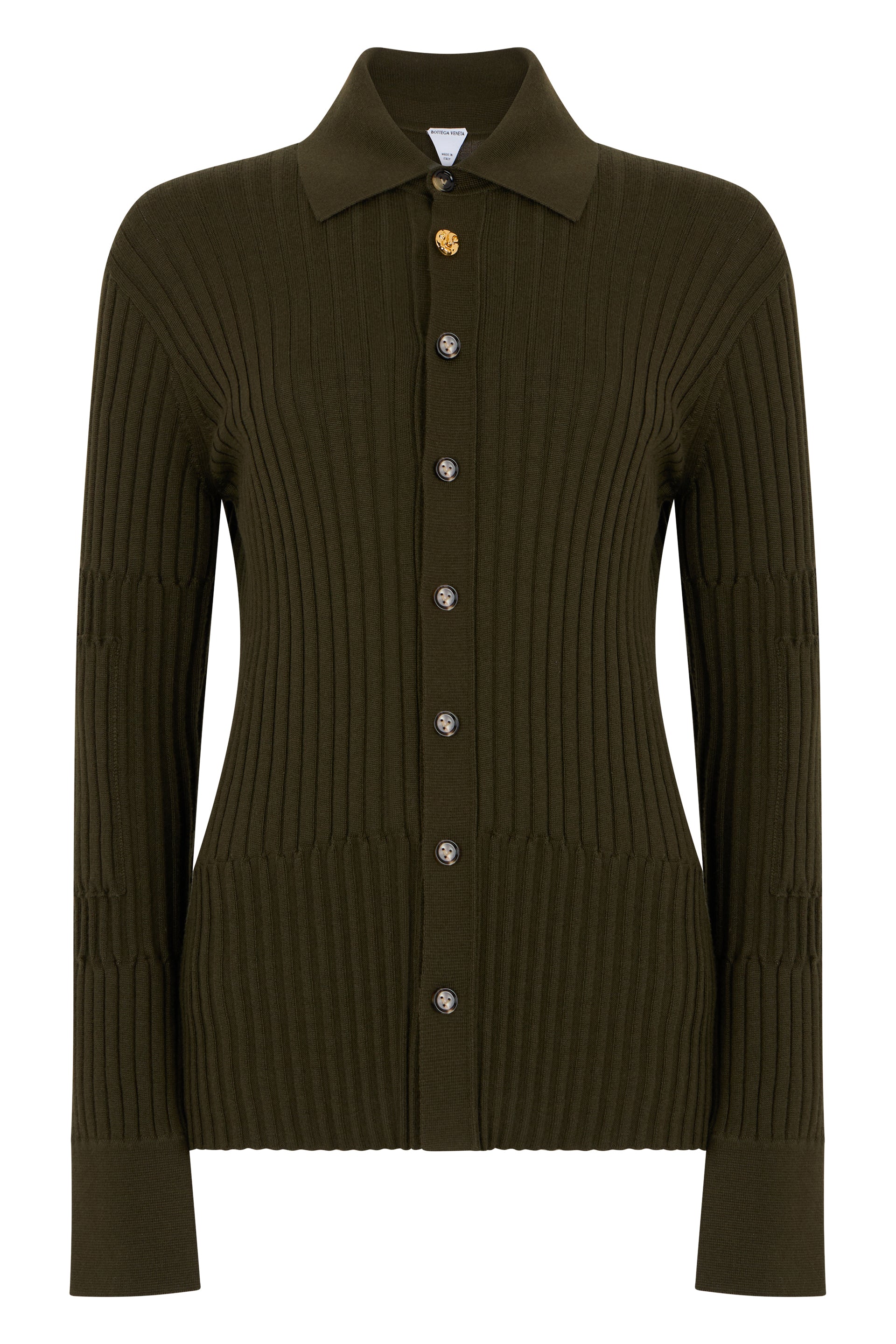 Silk and Cashmere Ribbed Top - Slim Fit, Long Sleeve