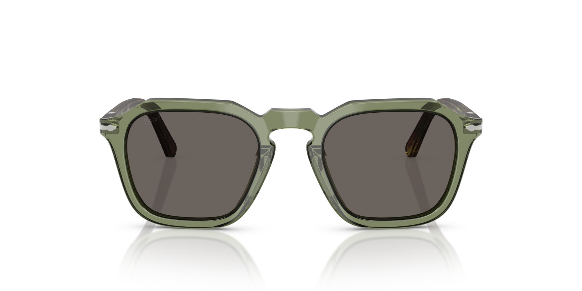 Persol Unisex Persol PO3292S 1226B1 Sunglasses Acetate Green Grey Squared Norma