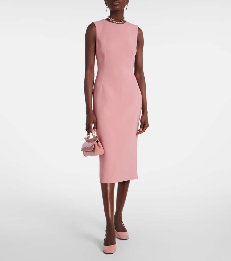 Virgin wool midi dress
