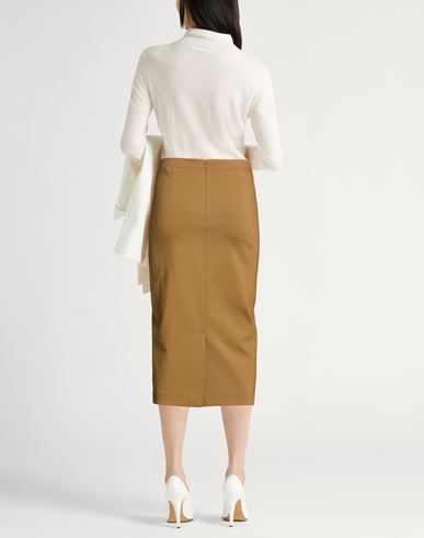 Woman Midi skirt Military green Size 4 Viscose, Polyamide, Elastane