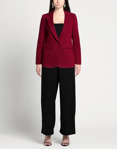 Woman Blazer Burgundy Size 8 Viscose, Polyamide, Elastane