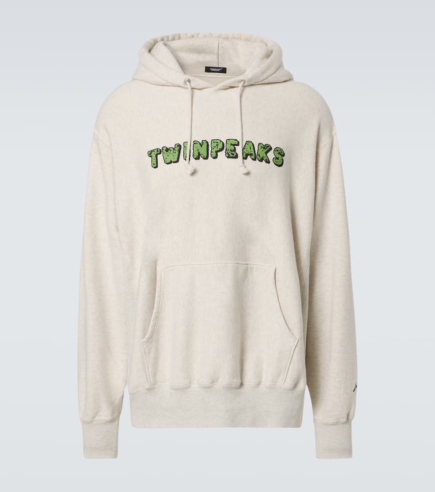Printed cotton hoodie