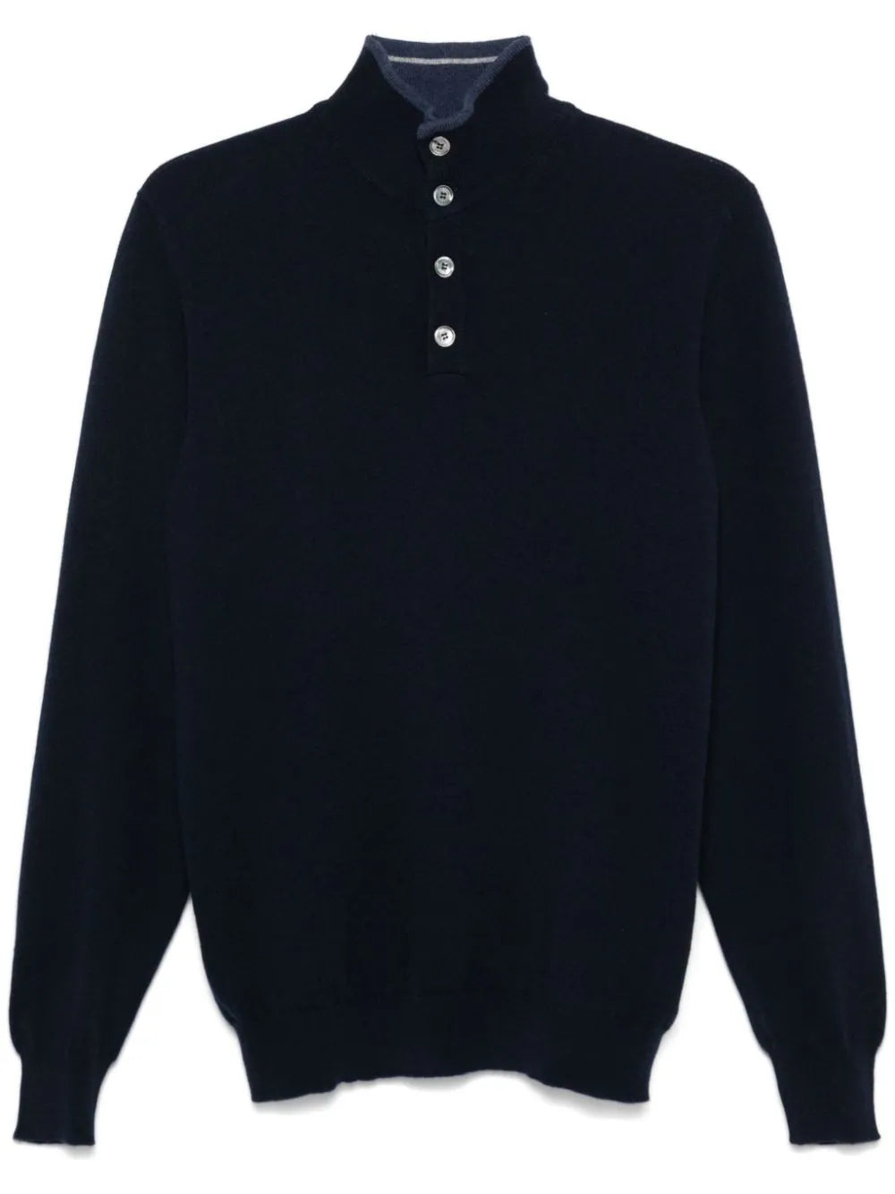Cashmere Knit Sweater — Navy