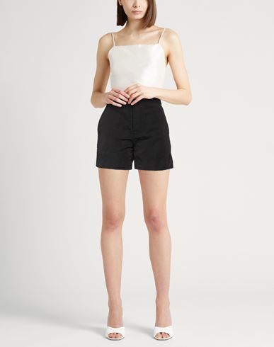 Woman Shorts & Bermuda Shorts White Size M Polyester, Linen