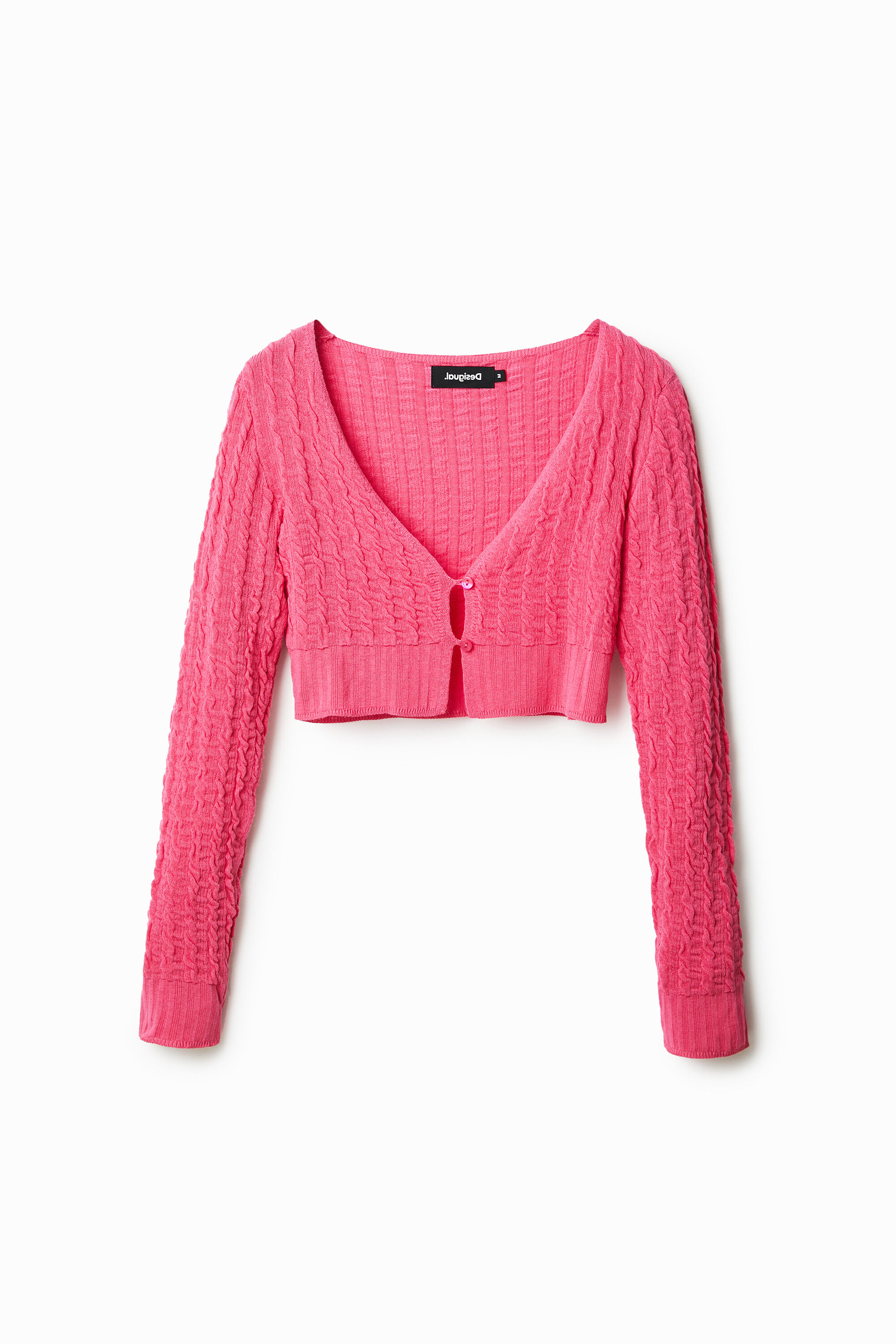 Cropped knit cardigan