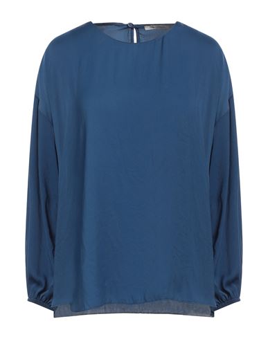 Woman Top Navy Size 4 Polyester, Elastane