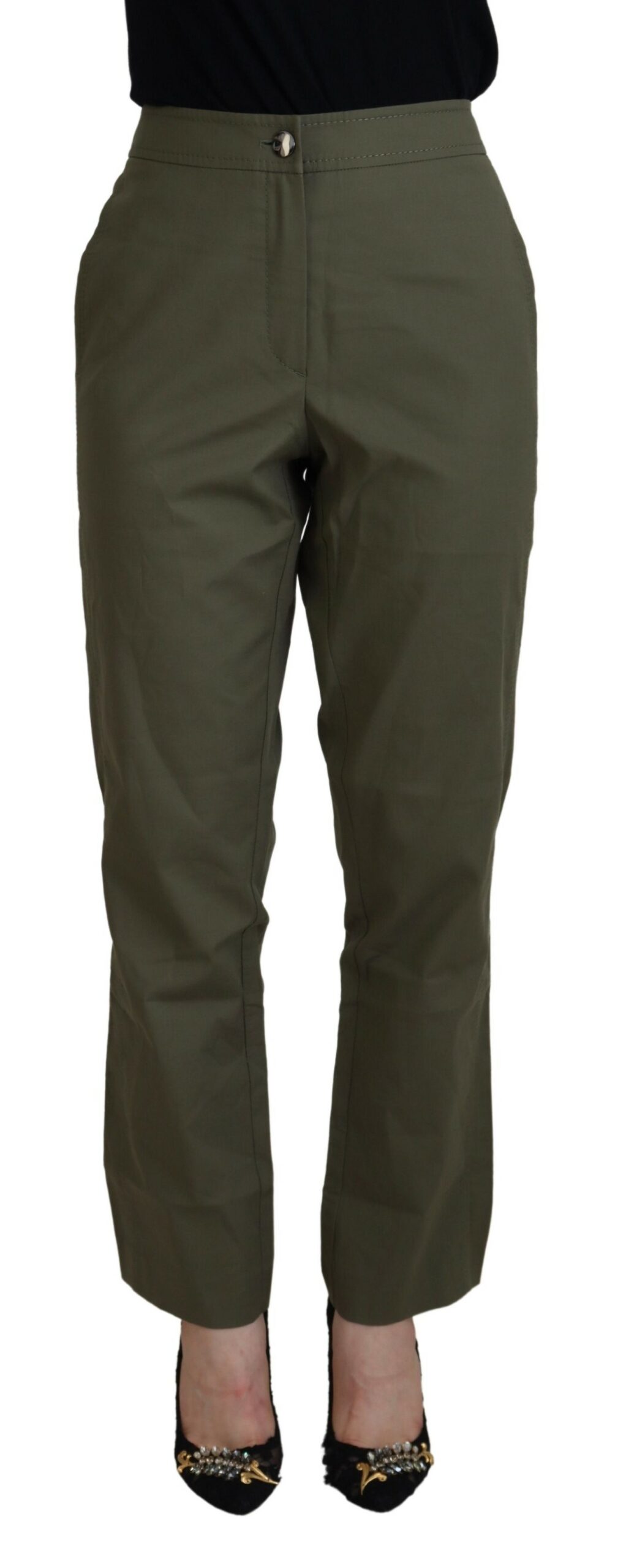LAUREL Elegant Tapered Green Pants - Chic Everyday Women's Wear