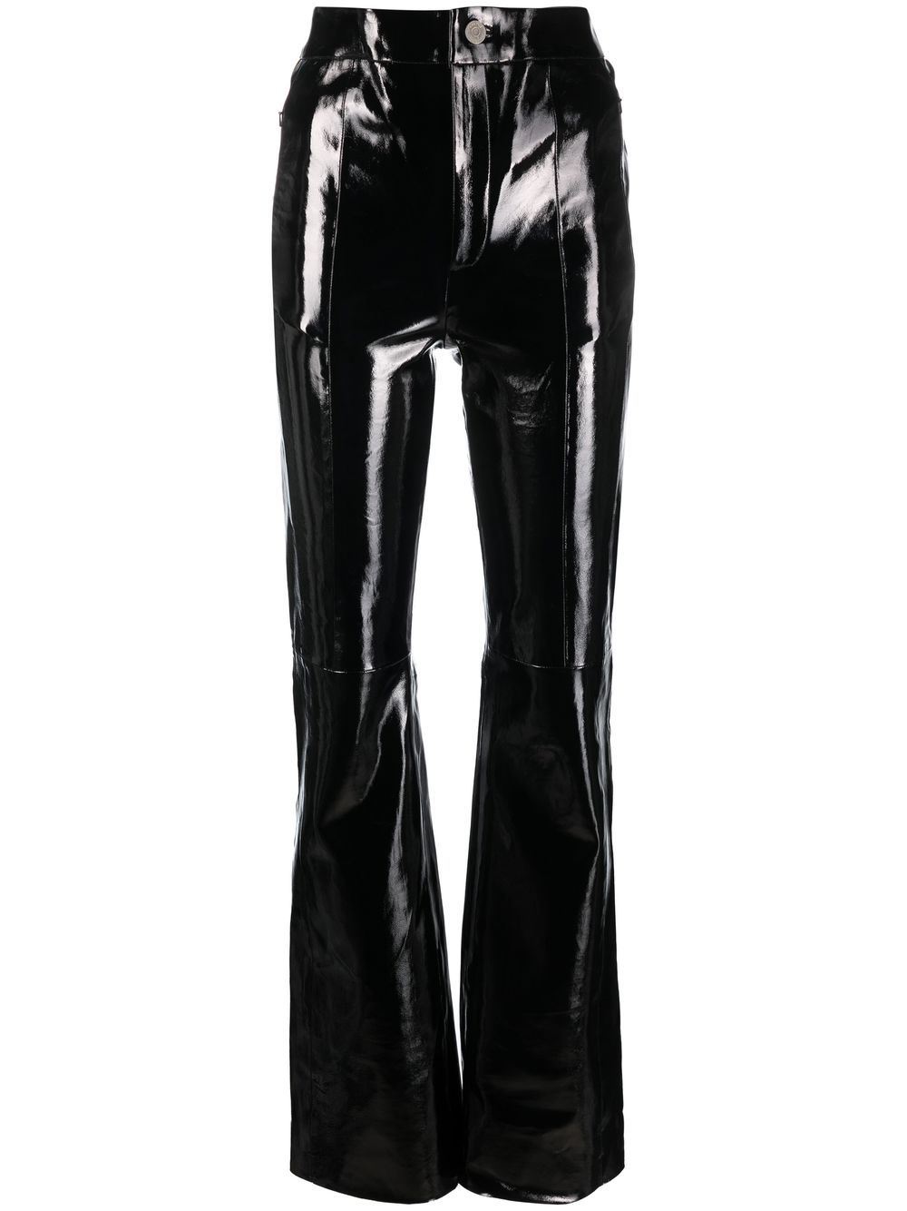 High-waisted skinny trousers - Black