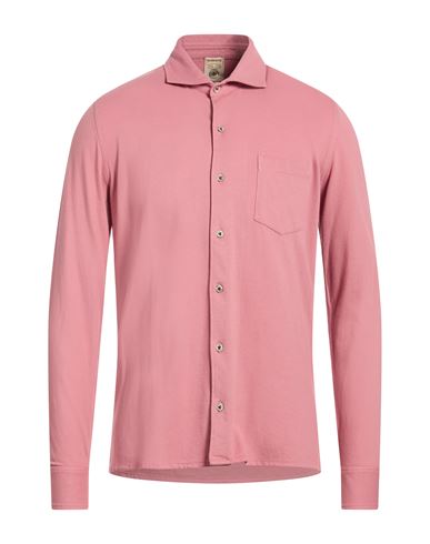 Man Shirt Pink Size 36 Cotton, Elastane