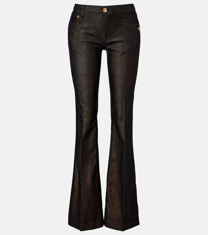 Embellished flared jeans
