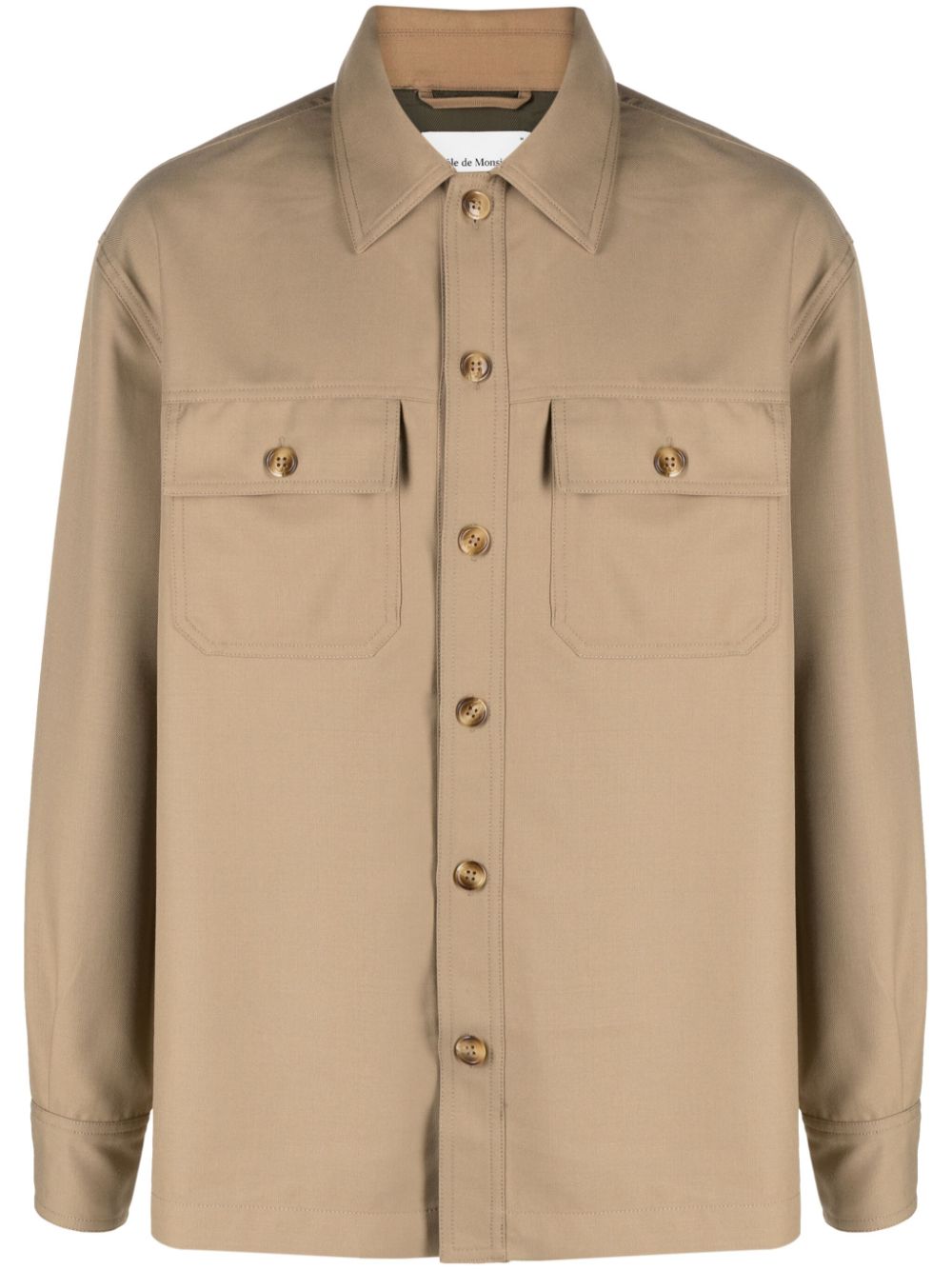 Long-sleeve flannel shirt - Neutrals
