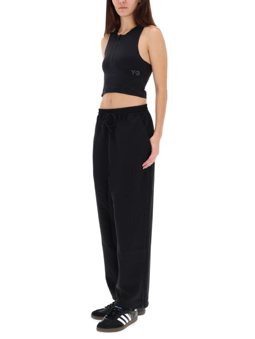 Y-3 - sleeveless cropped racerback top zipper
