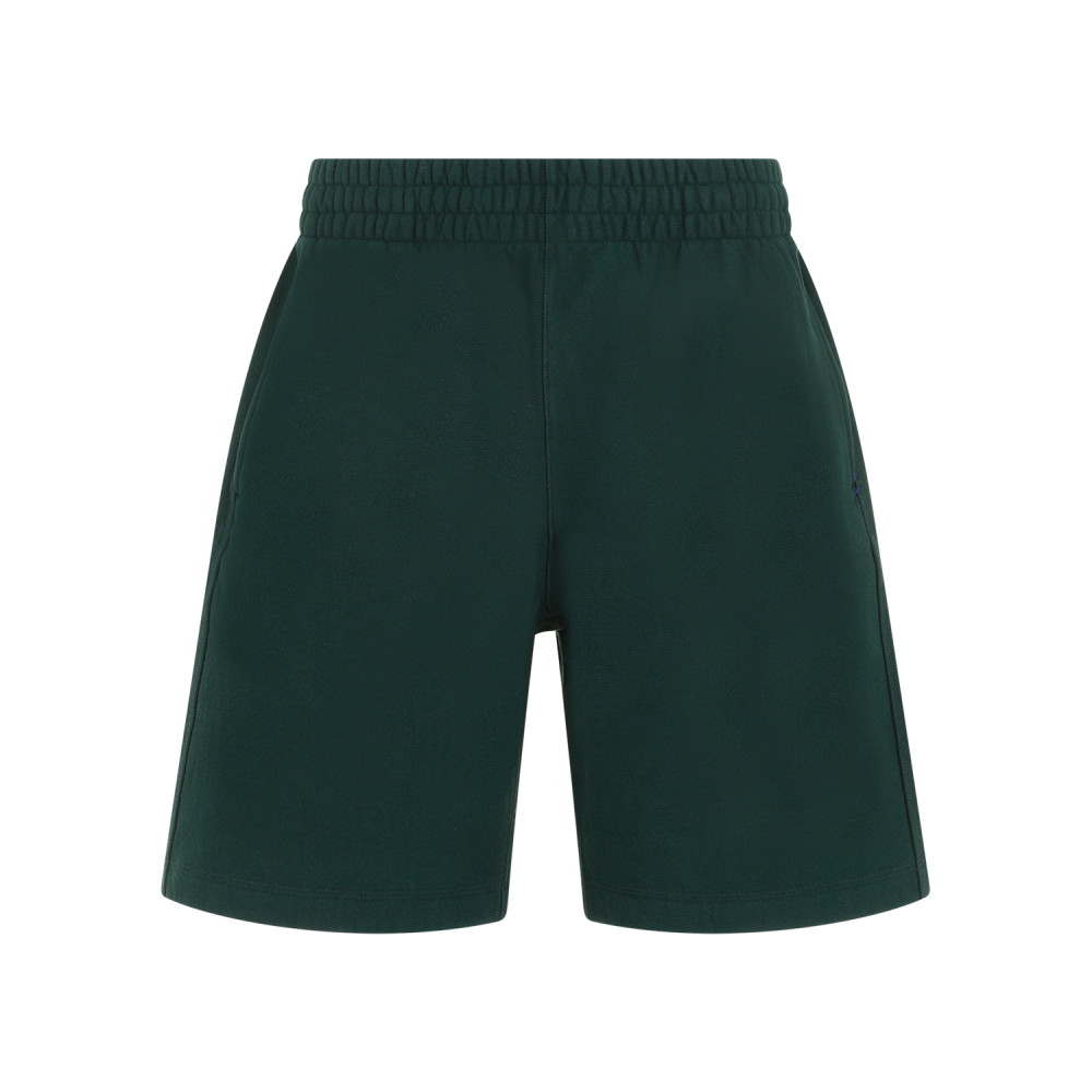Green Relaxed Solid Shorts