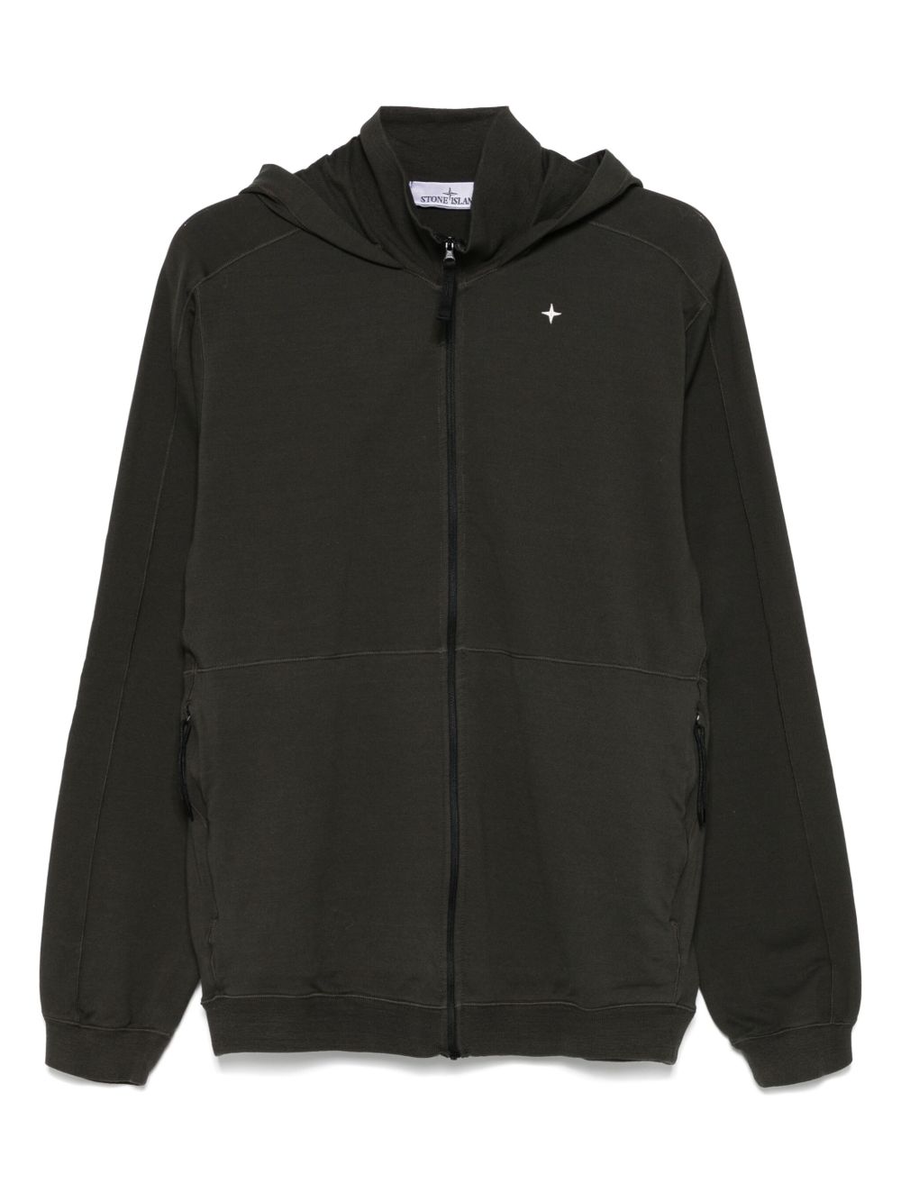 Stone Island zip-up hoodie - Black