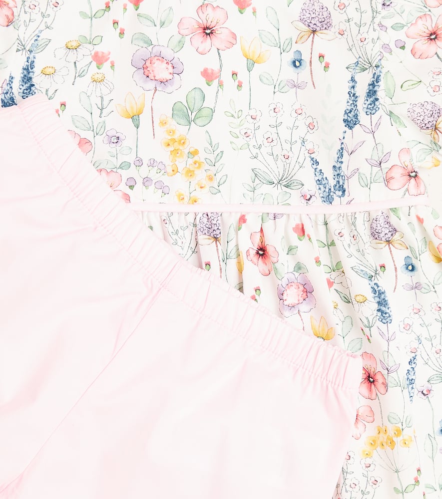 Il Gufo Baby floral tiered cotton dress