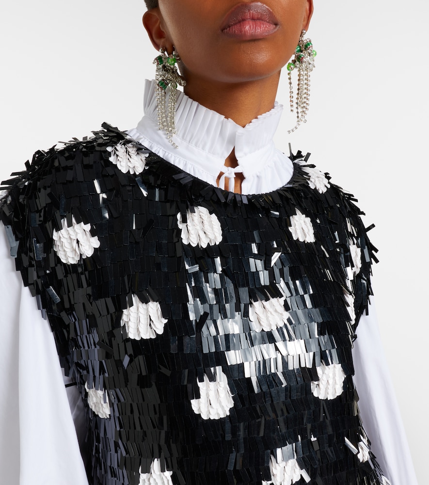 Cuzco sequined silk top