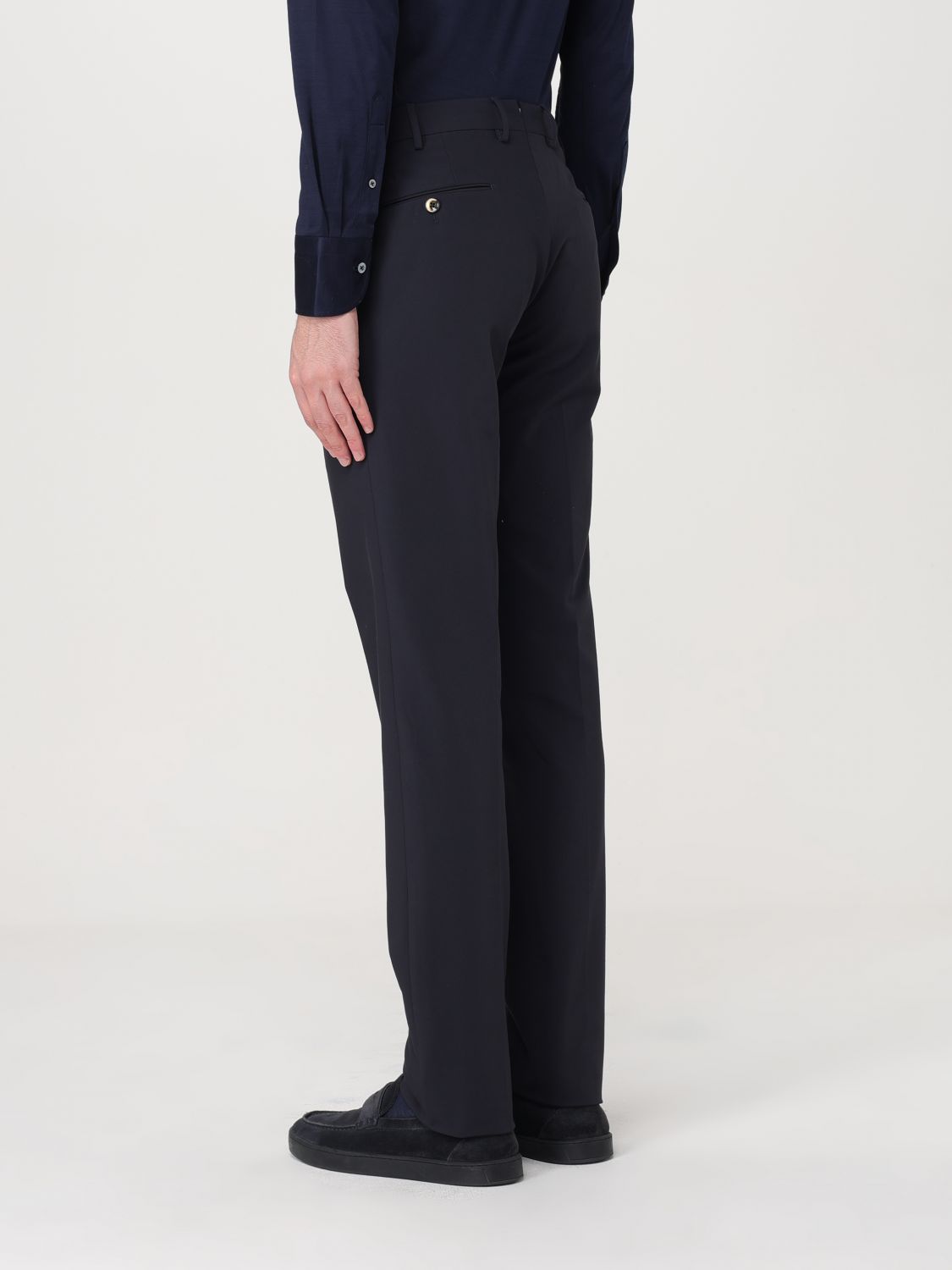 Pull-tab detail straight-leg trousers - Neutrals