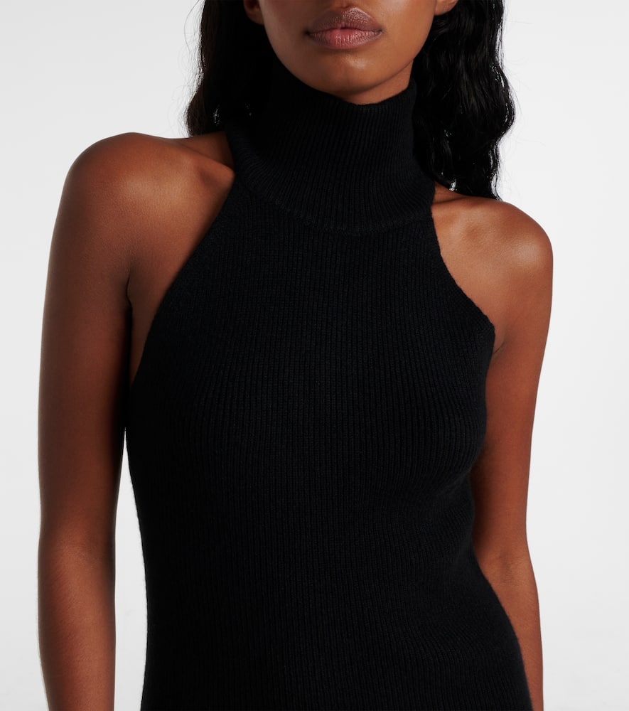 Carmen ribbed-knit cashmere minidress
