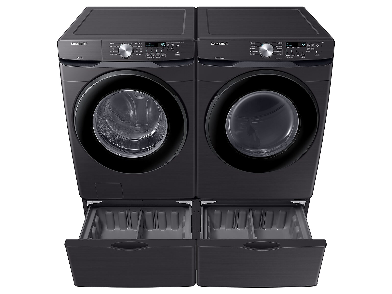 4.5 cu. ft. Front Load Washer with Vibration Reduction Technology+ in Brushed Black(WF45T6000AV/A5)
