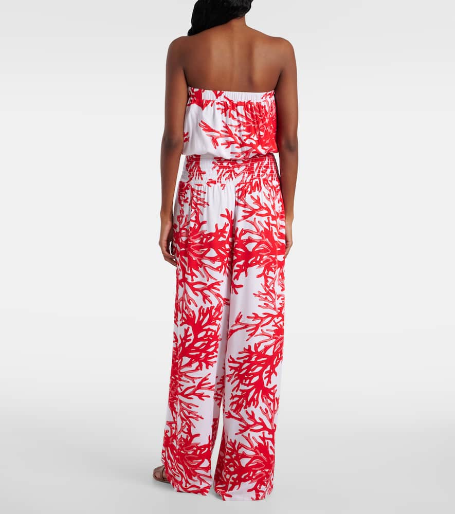 Melissa Odabash Naomi printed strapless jumpsuit