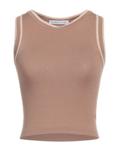 Caractère Woman Sweater Camel Size L Viscose, Polyester, Polyamide