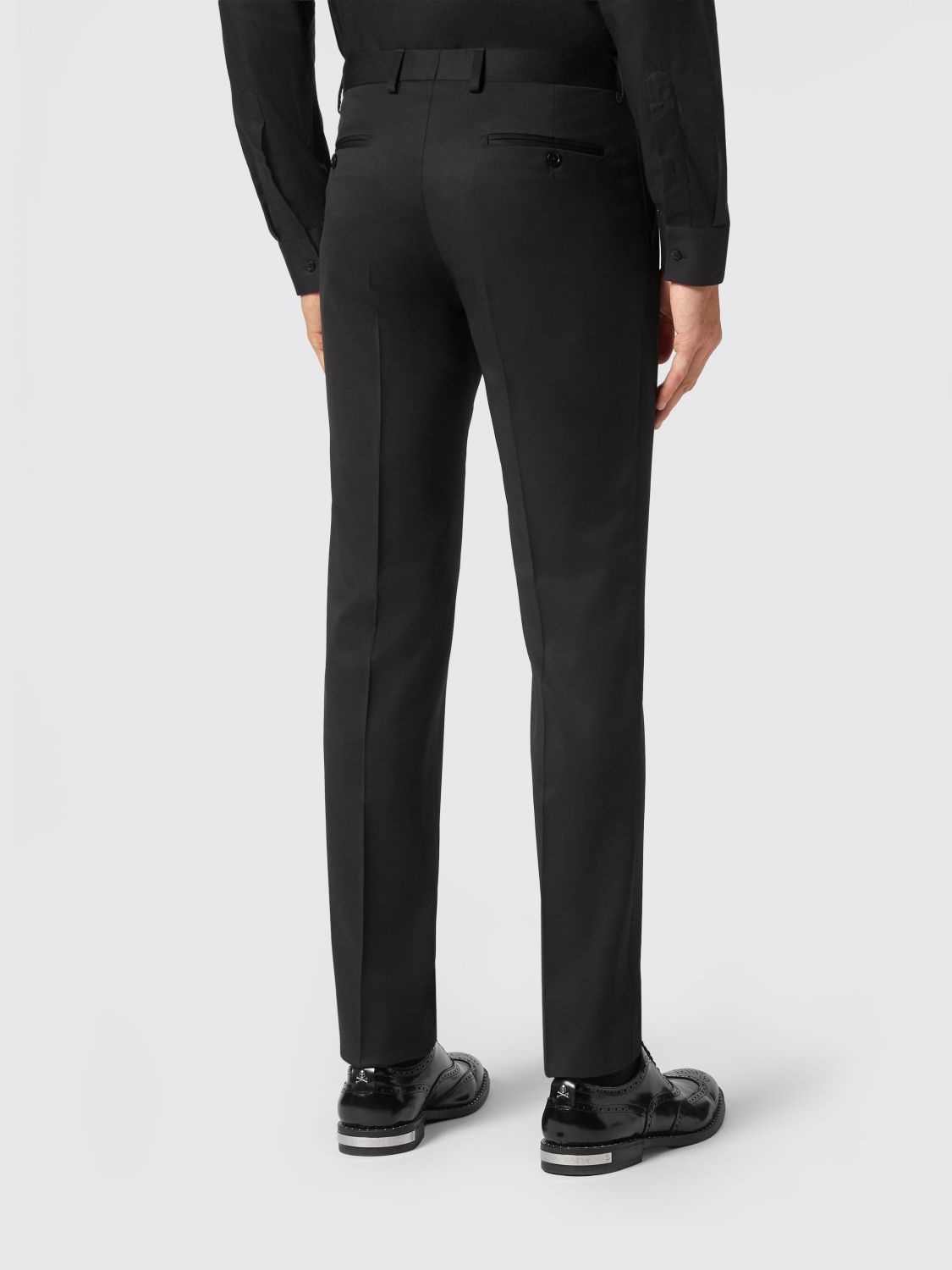 Slim-fit tailored trousers - Black