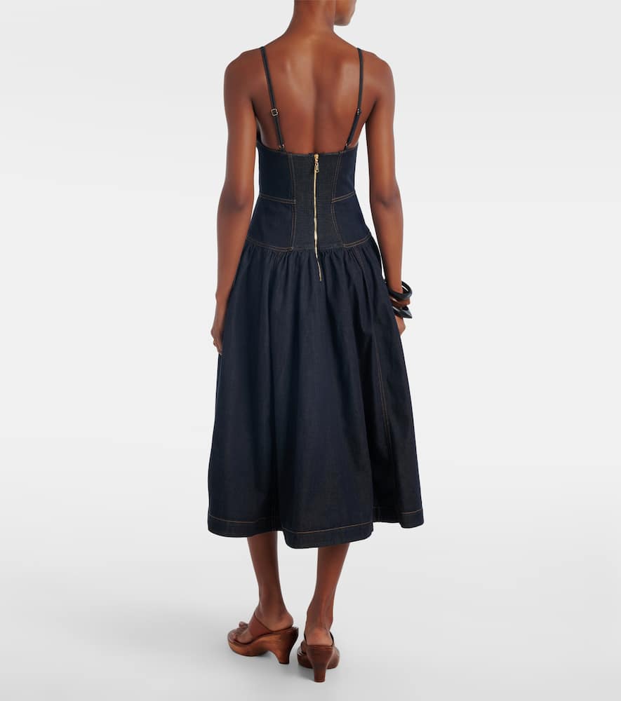 Denim midi dress