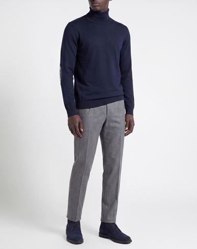 Man Turtleneck Navy Size L Merino Wool, Acrylic