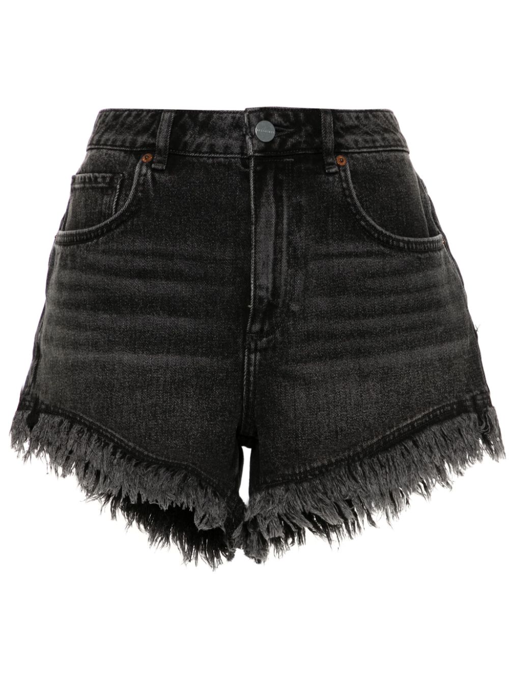 Astrid denim frayed shorts - Black