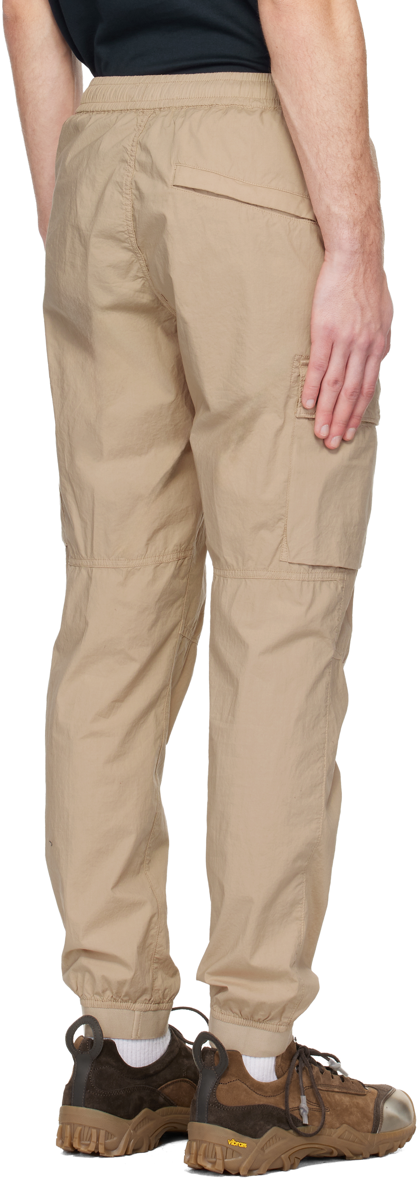 Beige 3100031 Stretch Cotton Tela 'Paracadute' Cargo Pants
