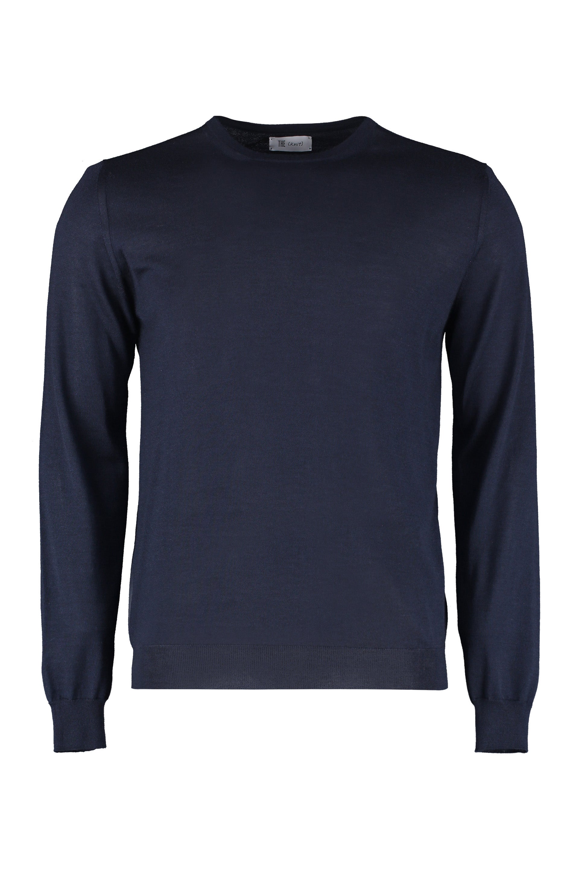 The (alphabet) Ribbed Crew-Neck Cashmere Silk Sweater