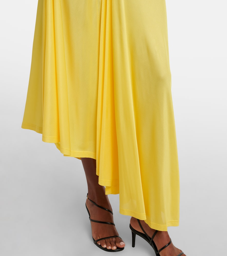 Cami lace-trimmed ribbed-knit cocktail dress