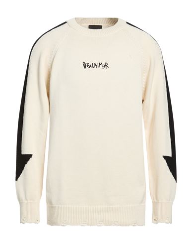 Man Sweater Cream Size L Cotton, Acrylic