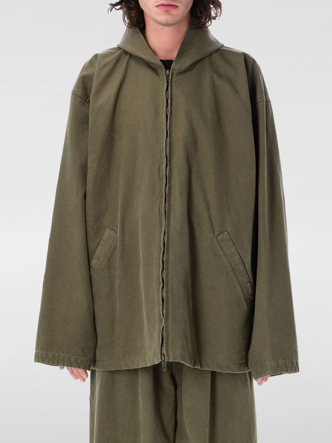 Hooded zip-up jacket - Green
