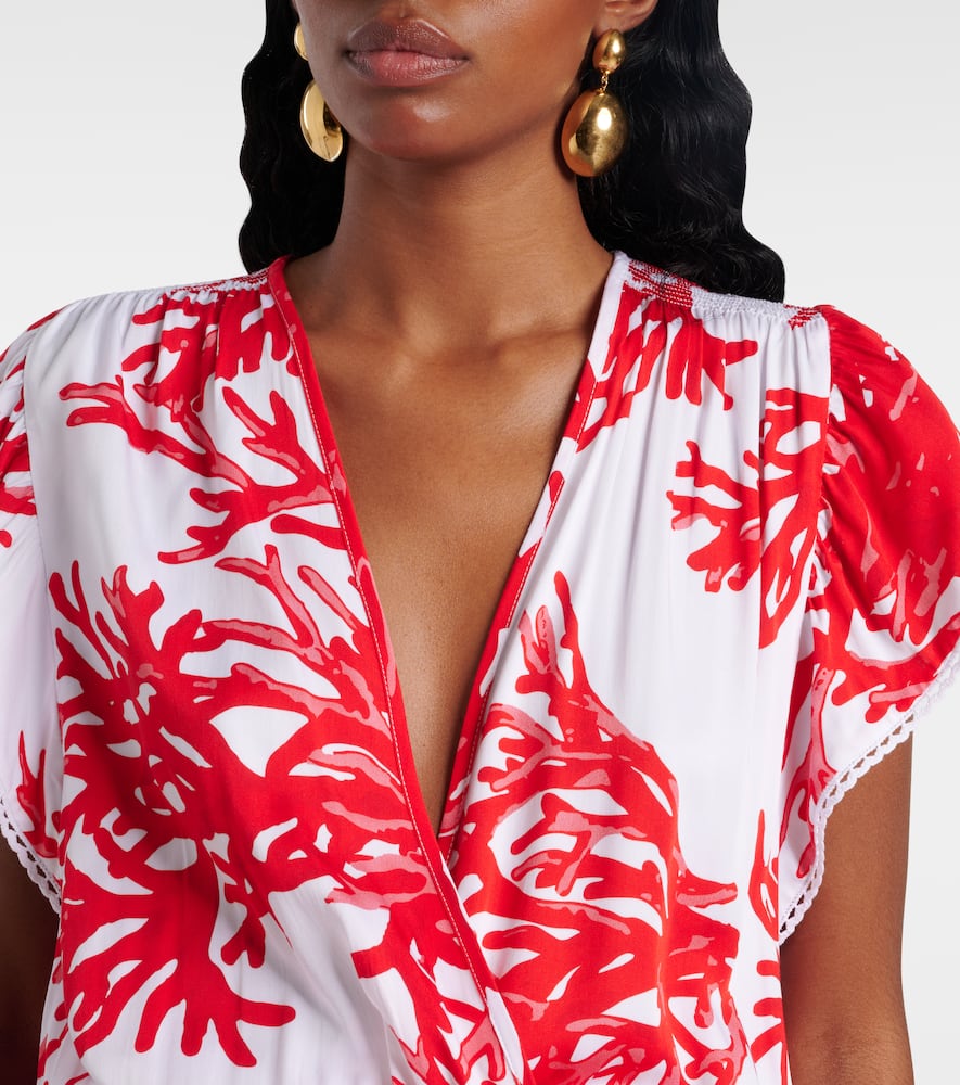 Jess printed tiered minidress