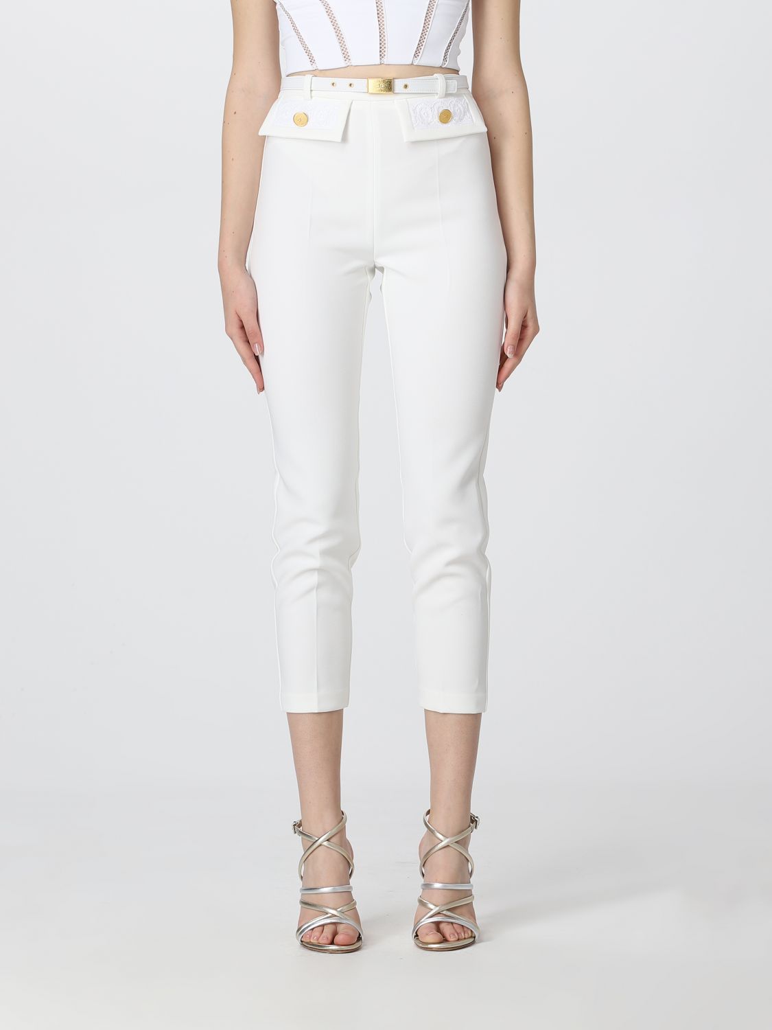 Pants Woman color Ivory